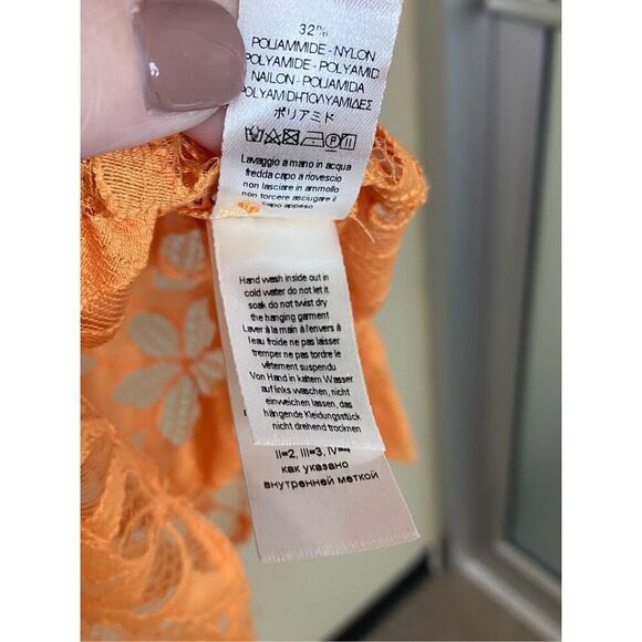 Forte Forte NWT Alen + On Lace in Tangerine Size 1 IT/ 4 US - Picture 11 of 11